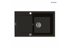 Oltens Gravan zlewozmywak granitowy 1 komorowy z krótkim ociekaczem 79x50cm - чёрный