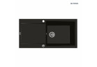 Oltens Gravan zlewozmywak granitowy 1 komorowy z ociekaczem 100x50cm - чёрный 