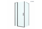 Oltens Verdal душевая кабина 90x90 cm квадратная чёрный мат./стекло прозрачные двери с задней стенкой