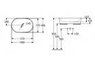 Раковина накладная на столешницу - Villeroy & Boch/Architectura, 600 x 400 x 155 mm, Weiss Alpin, z переливом