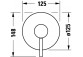 Однорычажный смеситель для душа скрытая, Duravit Circle - Хром глянцевый