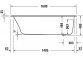 Ванна с гидромассажем 150x75cm, Qatego Combi-System L - Белый