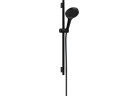 Душевой гарнитур 130 3jet штанга S Puro 65 cm PushSlider i tekstylnym wężem душевым Designflex 160 cm, Hansgrohe Rainfinity - Чёрный Матовый