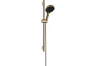 Душевой гарнитур 130 3jet штанга S Puro 65 cm PushSlider i tekstylnym wężem душевым Designflex 160 cm, Hansgrohe Rainfinity - Золотой Optyczny Полированный