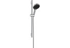 Душевой гарнитур 130 3jet EcoSmart штанга S Puro 65 cm PushSlider i tekstylnym wężem душевым Designflex 160 cm, Hansgrohe Rainfinity - Хром 