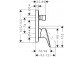 Однорычажный смеситель для ванны с интегрированной системой zabezpieczający zgodnie z EN1717, скрытая, внешний элемент, Hansgrohe Logis - Чёрный Матовый