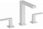 на 3 отверстия смеситель для раковины 150 с набором слива-перелива Push-Open, Hansgrohe Tecturis E - Белый Матовый
