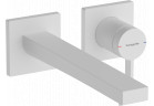 Однорычажный смеситель для раковины настенный, скрытая с изливом 22,5 cm, Hansgrohe Tecturis E - Белый Матовый
