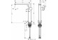 Однорычажный смеситель для раковины 240 Finie для накладных раковин, CoolStart с набором слива-перелива Push-Open, Hansgrohe Tecturis E - Хром