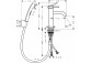 Однорычажный смеситель для раковины 110 z główką Bidetta и шлангом душевым 160 cm, Hansgrohe Tecturis S - Хром 