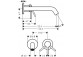 Однорычажный смеситель для раковины настенный, скрытая с изливом 22,5 cm, Hansgrohe Tecturis S - Хром 