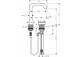 на 2 отверстия смеситель для раковины 150 CoolStart z niezamykanym kompletem odpływowym, Hansgrohe Tecturis S - Хром