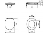 Сидение для туалета. с крышкой для унитаза WC o wys. 355 mm, Ideal Standard CONTOUR 21 - Белый