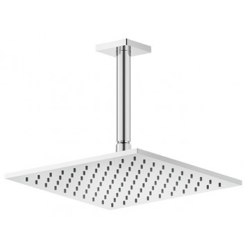 Верхний душ Gessi Rilievo, квадратная, 250x250mm, держатель настенные 389mm, хром