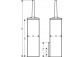 Ёршик для ванной подвесная z pojemnikiem, AXOR Universal Rectangular - Бронза Szczotkowany 