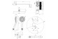 Термостатический душевой набор Omnires Y, настенный, 2 выходы wody, чёрный мат.
