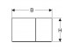 Кнопка Geberit Sigma 10 смывной фронтальный для смывных бачков скрытого монтажа UP320 - белый/хром/белый