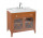 Шкафчик для раковины Villeroy & Boch Hommage с раковиной (z 3 wybitymi otworami pod armaturę), 1 ящик, 2 двери, 985 x 905 x 620 mm, цвет ореховый, белая раковина с плёнкой CeramicPlus