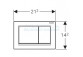 Кнопка Geberit Omega30 смывной фронтальный/górny для смывных бачков скрытого монтажа, чёрный-хром глянцевый-чёрный