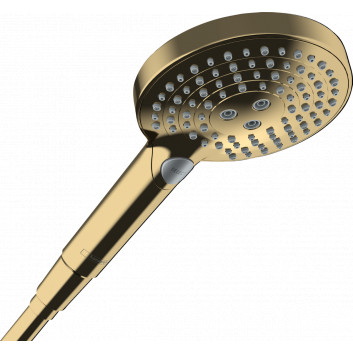 Душевая головка 120 3 jet PowderRain, Hansgrohe Raindance Select S - Золотой Optyczny Полированный