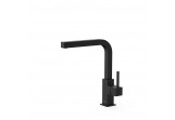 Смеситель однорычажный с выдвижным изливом kuchenną, Tres Cocina - Чёрный Матовая