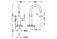 Смеситель однорычажный для раковины z boczną dźwignią, Tres Canigó Plus - Хром