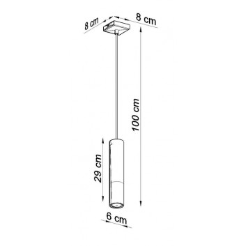 Lampa подвесной Sollux Ligthing LOOPEY 1, GU10 40W, чёрный/золотой