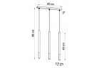 Lampa подвесной Sollux Ligthing MOZAICA 3L, G9 3x12W LED, чёрный/хром