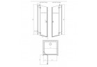 Двери для душа для ниши Radaway Essenza Pro DWJ 110, правые, 1100x2000mm, profil шлифованный никель