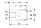 Geberit Smyle Square Подвесной раковина WC, унитаз, 35x54cm, скрытый mocowania, Rimfree