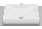 Накладная раковина Roca 50 cm, прямоугольная, без отверстия под смеситель, FINECERAMIC - Белая