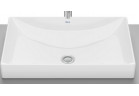 Накладная раковина Roca 60 cm, прямоугольная, без отверстия под смеситель, FINECERAMIC - Белая