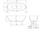 Ванна свободностоящая овальная Villeroy & Boch Antao, 170x75cm, Quaryl, белый