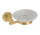Мыльница Vema Otago,матовое стекло, brushed gold