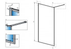 Кабина Walk-In Radaway Modo F II 50, profil золотой глянцевый, стекло бесцветное