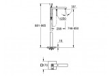 Смеситель для ванны напольный Grohe Eurocube Joy высота 88-98 cm,хром