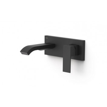 Element настенный do podtynkowego korpusu baterii umywalkowe TRES Cuadro, излив 180mm, чёрный мат. 