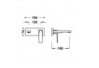 Element настенный do podtynkowego korpusu baterii umywalkowe TRES Slim Exclusive, излив 180mm, хром