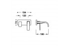 Element настенный do podtynkowego korpusu baterii umywalkowe TRES Slim Exclusive, излив 180mm, чёрный матовая