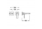 Element настенный do podtynkowego korpusu baterii umywalkowe TRES Slim Exclusive, излив 180mm, белый матовая