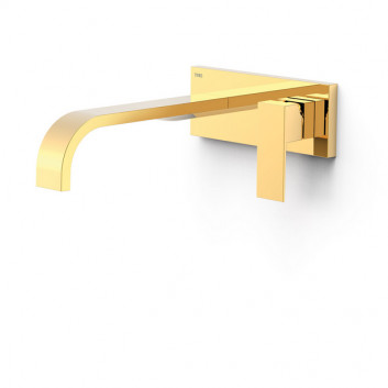 Element настенный do podtynkowego korpusu baterii umywalkowe TRES Cuadro, излив 180mm, золото