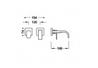 Element настенный do podtynkowego korpusu baterii umywalkowe TRES Cuadro, излив 180mm, хром 