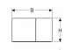 Кнопка Geberit Sigma 70 смывной фронтальный do spłukiwania dwudzielnego - чёрный хром