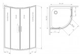 Кабина полукруглая Radaway Premium Pro PDD 100x100cm, хром/ стекло бесцветное