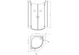 Кабина полукруглая Radaway Essenza PDD 100x100cm, хром/ стекло бесцветное