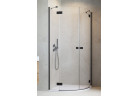 Кабина полукруглая Radaway Essenza PDD 80x80cm, чёрный мат./ стекло бесцветное