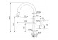Смеситель кухонный Franke Lina L , высота 284mm, obrotowa i выдвижной излив, чёрный мат.