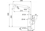 Смеситель кухонный Franke Urban , высота 308mm, obrotowa излив, cappuccino