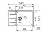 Zlewozmywak wbudowywany, Franke Centro CNG 611-78 XL - чёрный мат.