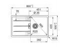 Zlewozmywak wbudowywany, Franke Centro CNG 611-86 - onyx